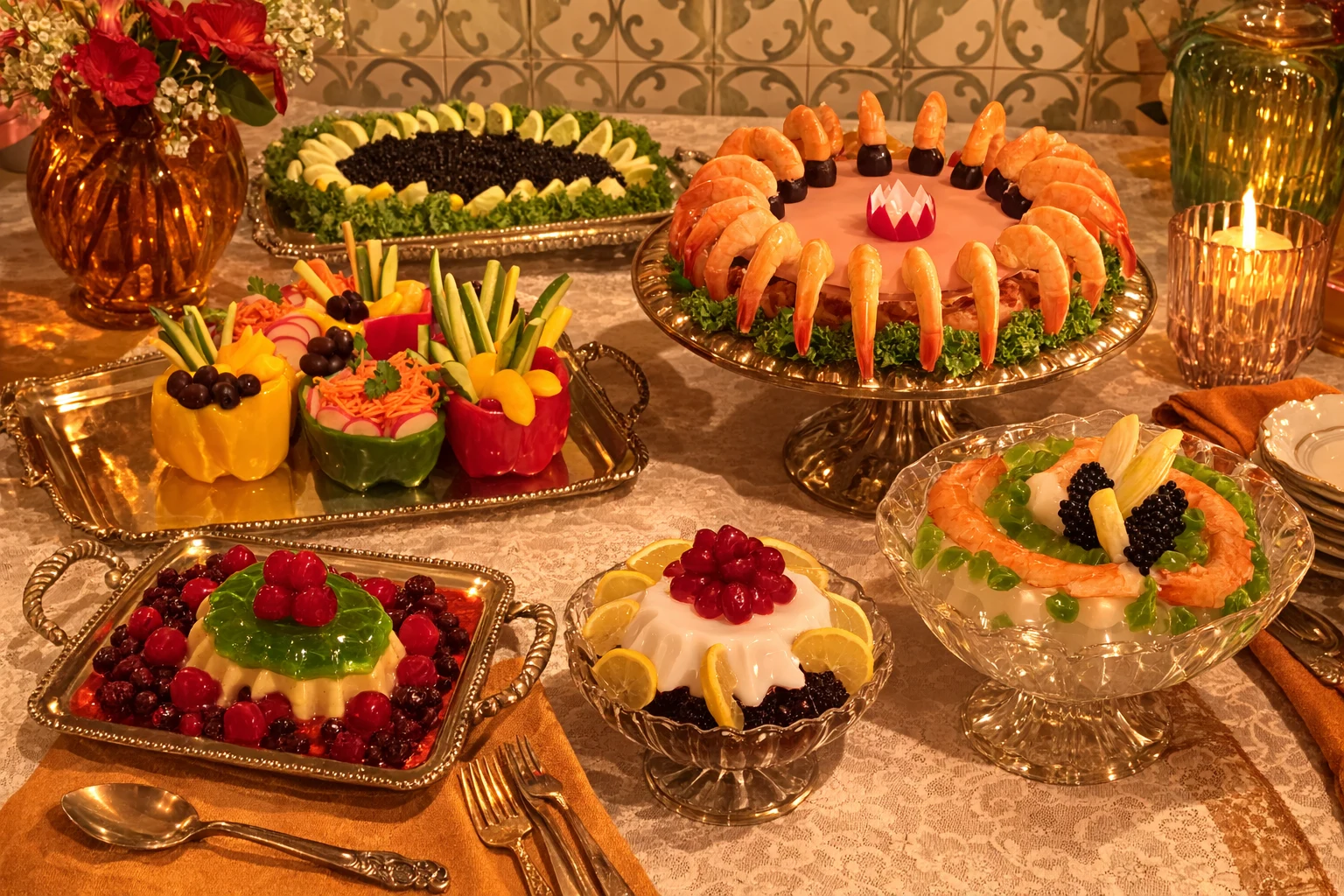 Buffet de los años setenta